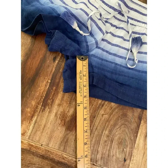 Vineyard Vines White Drawstring Striped Ombre linen Shorts Size XXS - Picture 2 of 4